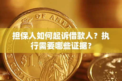 北京担保人如何起诉借款人？执行需要哪些证据？