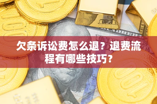 北京欠条诉讼费怎么退？退费流程有哪些技巧？