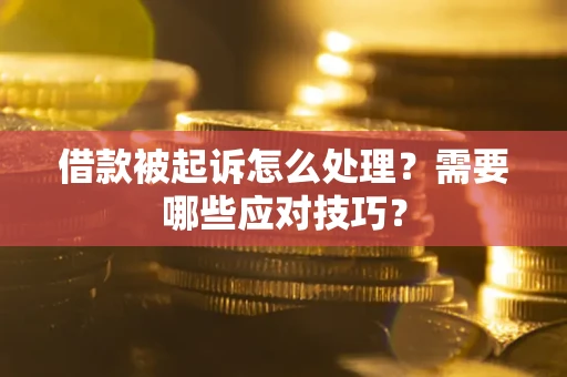 北京借款被起诉怎么处理？需要哪些应对技巧？