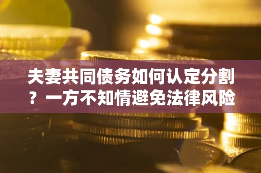 北京夫妻共同债务如何认定分割？一方不知情避免法律风险必看！